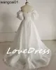 Sukienki imprezowe Boho z ramion księżniczki Suknia ślubna Sweetheart Appliqued Seves Bride sukienka A-line tył do sukni panny młodej 2021 0408H23