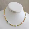 Choker KKBEAD Halskette für Frauen Y2k Zubehör vergoldet wasserdicht Perlen Schmuck Geschenk Boho Stil