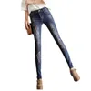 Women's Jeans For Women Embroidery High Waist Woman Elastic Plus Size Stretch Female Denim Skinny Pencil Pants