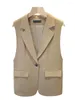 Damesvesten Aankomst Dames Casual Vest Dames Abrikoos Zwart Slanke Mouwloze Blazer Jas Jas Voor Zakelijke Werkkleding