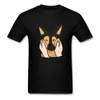 Męskie koszule śliczne pucuby policzki T-shirty Shepherd niemieckie 2023 Summer Cotton Men Mass Fashal Funny Tops Tees Mężczyzna xs-xxxl