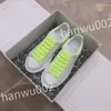 Gorący zwykli mężczyźni kobiety modne buty z koronkową płaską platformą designerka sneaker czarna oryginalna skórzana poduszka sneake