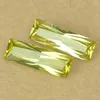 Beads 3x7mm-5X30mm Olive Yellow Color Loose CZ Stone Elongated Baguette Shape Princess Cut Cubic Zirconia Synthetic Gems