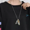 Цепи Usenset Длинное ожерелье Boho Jewelry Collier Eagle Claw Feath