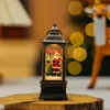 Mesa de luz de cabine telefônica de natal para idosos decorada com enfeites de árvore de natal boneco de neve acessórios de decoração para casa