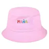 New Colorful Letters Bright Eyes Bucket Hat Embroidered Busket Hat Sunshade Couples' Cap Classic