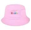 Nya färgglada bokstäver Bright Eyes Bucket Hat broderad buskethatt Sunshade Couples 'Cap Classic