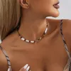 Halsband Unregelmäßige Imitation Perle Farbige Natürliche Stein Halskette Für Frauen Einfache Damen Party Geschenke 2023 Mode Schmuck Großhandel