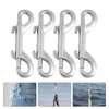 Wall Clocks 4 Pcs Two-End Binding Hook Keychain Clip Bolt Snaps Ocean Double Ended Snap Trigger Key Holder Metal Heavy Duty Clips