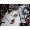 Anhänger Halsketten Vintage Bronze Türkisch Evil Devil Eyes Halskette Punk Bff Statement Steampunk Choker Für Frauen Hexe Gothic Dhnlr