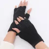 Luvas de cinco dedos Mulheres senhoras de inverno sem dedos - Mittens de malha macia ST007