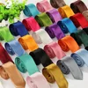 Home Polyester silk ties Slolid color Satin Plain Neckties Party Wedding ties for men 24colors fashion Necktie Sufficient stock C003