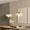 Lamps Nordic Retro Glass Wood Design LED Island Light Pendant Lights For Dining Kitchen Living Room Bedroom Ceiling Lamp E27 AA230407