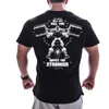 Hommes T-shirts T-shirt Bodybuilding Vêtements À manches courtes Hommes Mode Européenne grande taille Casual Pour Homme tops fitness surdimensionné 230407