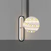 Lambalar Modern parlaklık minimalist led avize kolye ışıkları İskandinav yatak odası başucu uzun çizgi ışık süspansiyonları armatür ev dekor AA230407