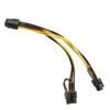 Freeshipping 10pcs Module 6Pin to Dual PCI-E PCIe 8Pin 8Pin (6 2Pin) Power Ribbon Cable Cord 20cm 20cm for Thermaltake Tt 650 W0163 Jeio