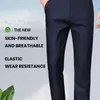 Trajes para Hombres Pantalones De Negocios para Hombres Pierna Recta Color Sólido Mediados De Cintura Pantalones Largos De Felpa Engrosados Estilo Formal Bolsillos Traje De Oficina