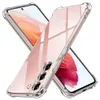 Samsung Galaxy S22 S21 S20 Fe S10 Note 10 Plus 9 8 20 Ultra Thin Transparent Back Cover의 충격 방지 소프트 클리어 실리콘 케이스