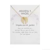 Pendant Necklaces Delicate Angel Wing Shell Charm Necklace With Tassel Chain Maam Clavicle Wholesale Zhang Drop Delivery Jewe Dhgarden Dhgb4