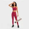 Nervürlü Yoga Tayt L-40 Kadınlar Yüksek Bel Spor Pantolon Dikişsiz Spor Femme Spor Salonu Leggins Egzersiz Fitness Tayt Atletik Giyim
