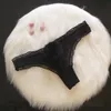 Sexy pizzo trasparente perizoma lingerie donna T-back carino palla di pelo coda di coniglio fiore ricamo mutandine da donna perizoma perizoma