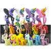 Figuras de brinquedo de ação 16 unidades / conjunto 3-6 cm Pequeno PVC Figuras de brinquedo de ação Cavalo Princesa Celestia Luna Presente de Natal para crianças Brinquedos Drop Deli Dhyxt