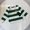 Primavera e autunno nuovo maglione scozzese classico a maniche lunghe per bambini maglione girocollo moda casual commercio estero abbigliamento per bambini taglia 100-150 cm A16