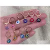 Hoop Huggie Großhandel Lampwork Murano Glas Evil Eye Hie Creolen Blauer Ohrring Für Frauen Mädchen Kind Geschenke Boho Juwel Dhgarden Dhgsd