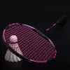 Raquetes de badminton adulto 4u ofensiva raquete de badminton fibra carbono profissional única raquete esportes ao ar livre treinamento acessórios 231108