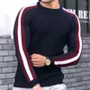 Camisolas masculinas outono e inverno padrão waffle pulôver casual de alta qualidade malha manga longa tripulação pescoço camisola rua jogging topo