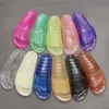 Transparent jelly slippers classic designer shoes Womens fashion sandals princess jelly color glass shoes mens outdoor beach shoes comfortable non-slip flat shoes