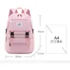 学校のバッグFengdong Purple School Backpack for Girls High School Book Bag Waterproof Light Weight SchoolBag Student Pack Teen SchoolBag 230408