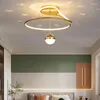 Lampadari Lampadario moderno minimalista rotondo Luci per camera da letto principale Studio Soggiorno Lampada dimmerabile Home Deco con illuminazione a proiezione