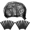 Guanti monouso 100 pezzi Retine per capelli Cappucci in rete Retine per capelli in tessuto non tessuto per lavorare