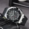 Наручные часы Aude для мужчин 2023 Мужские часы Шесть игл Все циферблаты Кварцевые часы Высокое качество Лучший люксовый бренд Часы с хронографом Резиновый ремень Мода Montre de luxe