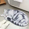 Pajamas 3D Cat Shape Carpet Rug Animal Print Carpets Living Room Bedroom Anti Slip Bathroom Floor Mat Hallway Entrance Doormat R231108