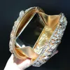 Bougainvillea spectabilis diamanten ingelegde dinertas banket handtas holle metalen harde doos clutch 231108