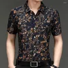 Herrklänningskjortor tryckt för män kläder camisa maskulina blusa ropa camisas de hombre kemise homme roupas masculinas korta ärm toppar