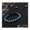 Kralen handgemaakte kralen strengen armbanden Turkije Blue Evil Eye bedelarmband voor vrouwen gevlochten touw Fatima kralen Chai Dhgarden Dhset