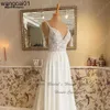 Sukienki imprezowe Lakshmigown Puffy szyfon A linia sukienka ślubna plaża Summer 2022 Abito sposa Donna Egant Bridal Hoho suknie