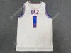 TAZ Tune Squad Space Jam Basketball Jersey Filme Masculino All Ed White Jerseys Tamanho S-3XL Top Quality