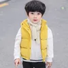 Abrigo de plumón para niños y niñas, chaqueta cálida de invierno, chaleco de pana gruesa de 2 a 10 años, moda 2023, versión coreana, ropa para niños