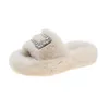 Water Diamond pluche pantoffels voor dames bovenkleding mode groot huis warm katoen glijbaan dikke zool 231007