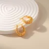 Boucles d'oreilles créoles pour femmes plaqué or Piercing Famale vache corne sac métal Style ensemble Zircon 2023 bijoux oreille