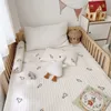 Ensembles de literie coréen matelassé drap de lit ours olive lapin broderie lit bébé coton enfants matelas bébé couverture de lit permettre sur mesure 230407