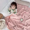 Coperte Super Soft 3D Orso Fragola Soffice coperta termica per bambini Furry Sherpa Bambini Deken Copriletto Biancheria da letto per bambini Trapunta