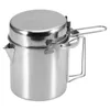 Din sets sets 1L camping pot set roestvrijstalen kookketel draagbare buitenkookgerei backpacken picknick