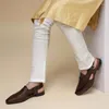 Sandaler Fashion Brand Shoe Men Buckle Strap Dress Shoes Handmade Black Business Men's Size 38-46