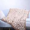 Plush Wool Sofa Throw Leopard Print Fleece s for Bed Winter Warm Flannel Soft Luxury Faux Fur Blanket Cover W0408