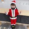 Clothing Sets Kids Christmas Sets Children Santa Claus Costume Boys Girls Christmas Suits Toddler Xmas Top Pants 2psc Outfit 1-12Y 231108